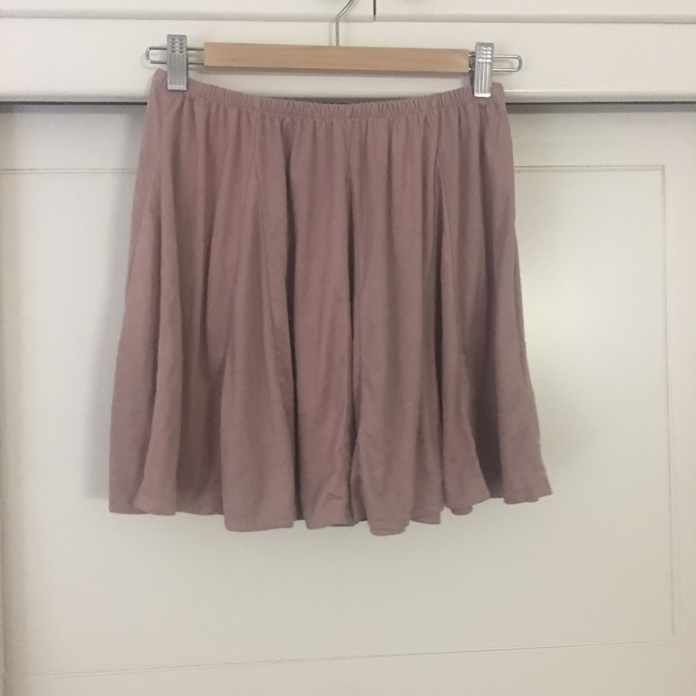 Brandy Melville Blush Dusty Pink Suede Mini Skirt